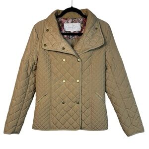Jessica Simpson Tan Quilted Versatile Classic Jacket Women's Size Medium